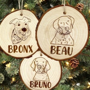Custom Pet Wood Ornament Christmas personalized Pet Tree ornaments decor