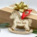 Baby's First Christmas Ornament Rocking Horse Baby Ornament Personalized Baby's First Christmas Custom Ornament 1st Christmas