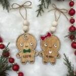 Personalized Gingerbread Cookie Christmas Ornament Custom Gingerbread Boy Girl Name Christmas Decor Ornaments