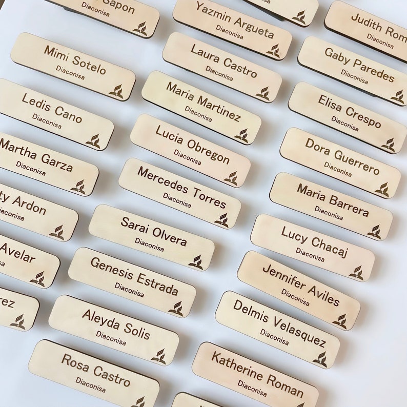 Personalized Wood Name Tags