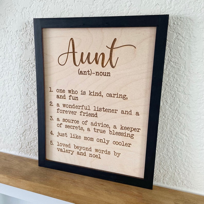 Cool Aunt Sign, Aunt Gift, Best Aunt Ever, Funtie, Mother's Day Gift, Auntie, Wood Sign for Aunt, Aunt Decor, Second Mom Gift - Image 4