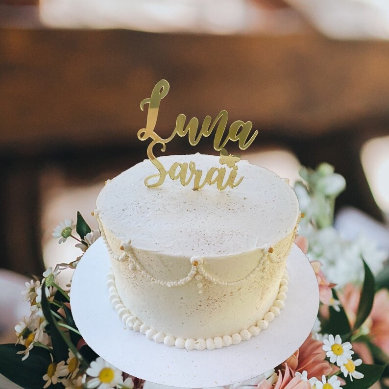 Cake Topper Personalized Name Birthday Cake Decoration Acrylic Gold Cake Topper Wooden Name Cake Topper Custom Text Cake Topper Cake Decor