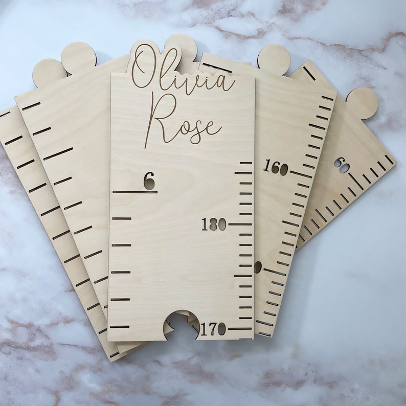 Personalized Wooden Growth Chart Ruler | Growth Measuring Stick | Milestone Wall Growth Ruler | Kids Measurement Chart | Height Measure Sign - Image 3