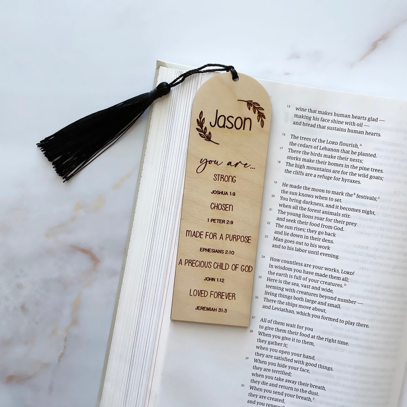 Personalized Bible Verse Bookmark