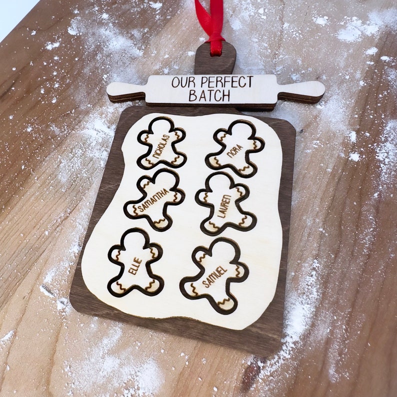 Personalized Gingerbread Christmas Ornament | Perfect Batch Ornament | Grandma Keepsake Ornament | Custom Family Ornament | Family Name Gift - Image 3