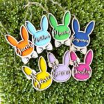 Personalized Easter Basket Tag | Easter Name Tag | 3D Easter Bunny tag | Easter Basket Stuffer | Easter Decor | Kids Basket Name Tags
