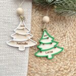Personalized Christmas Tree Ornament | Custom Name Ornament | Family Name Christmas Tree Ornament | Christmas Tree with Custom Name and Year