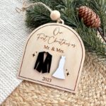 Our First Christmas As Mr & Mrs Ornament, First Christmas Married Ornament, Personalized Wedding Gift, Newlywed Christmas, Engagement Gift