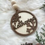 Christmas Ornament Personalized Name Tree Decor Snowflake Ornament Custom Laser Cut Bead