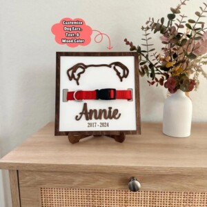 Custom Pet Collar Memorial Frame