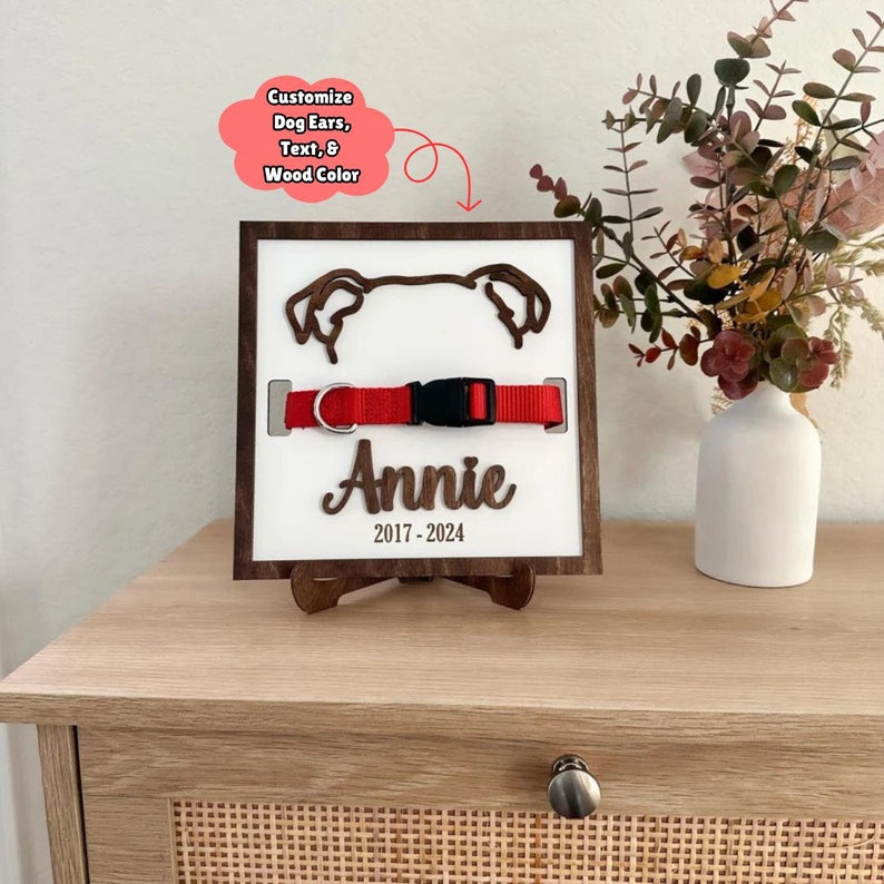 Custom Pet Collar Memorial Frame