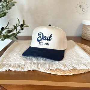 Custom Dad Hat EST Year Embroidered