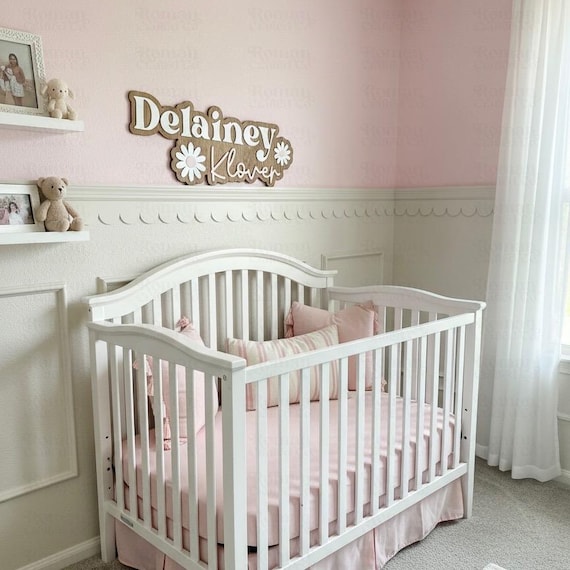 Personalized Daisy Name Sign, Custom Wooden Nursery Wall Decor, Floral Baby Name Sign, Girls Room, Flower Nursery Name Sign, Boho Daisy Sign - Image 5