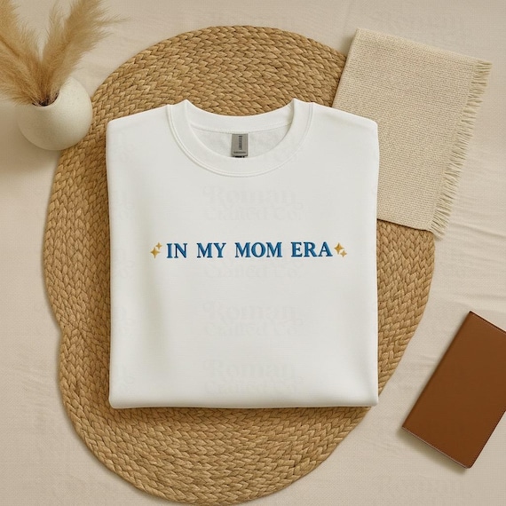 Embroidered In My Mom Era Sweatshirt, Gift For New Mom, Motherhood Crewneck, Gildan Heavy Blend Crewneck, Mom Life, Mother's Day, Mom To Be - Image 6