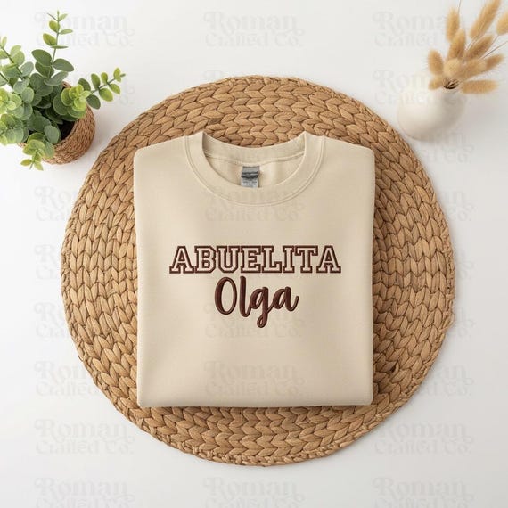 Personalized Abuelita Sweatshirt, Embroidered Custom Name Sweatshirt, Spanish Grandma Gift, Custom Grandma Gift, Mother’s Day Gift, Mom Gift - Image 3