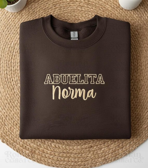 Personalized Abuelita Sweatshirt, Embroidered Custom Name Sweatshirt, Spanish Grandma Gift, Custom Grandma Gift, Mother’s Day Gift, Mom Gift - Image 8