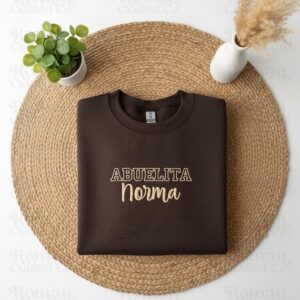 Personalized Abuelita Sweatshirt, Embroidered Custom Name Sweatshirt, Spanish Grandma Gift, Custom Grandma Gift, Mother’s Day Gift, Mom Gift