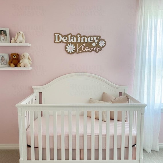 Personalized Daisy Name Sign, Custom Wooden Nursery Wall Decor, Floral Baby Name Sign, Girls Room, Flower Nursery Name Sign, Boho Daisy Sign - Image 7