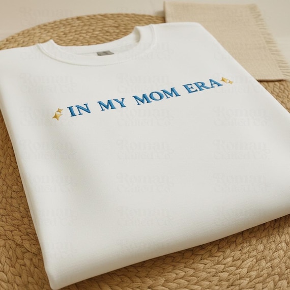 Embroidered In My Mom Era Sweatshirt, Gift For New Mom, Motherhood Crewneck, Gildan Heavy Blend Crewneck, Mom Life, Mother's Day, Mom To Be - Image 8