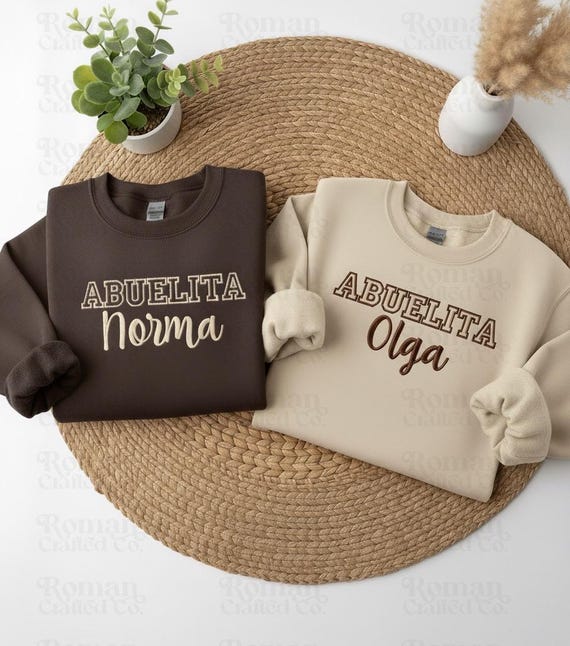 Personalized Abuelita Sweatshirt, Embroidered Custom Name Sweatshirt, Spanish Grandma Gift, Custom Grandma Gift, Mother’s Day Gift, Mom Gift - Image 7